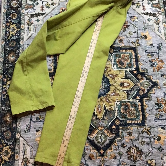 GEIGER Collections Jeans Chartreuse High Rise Straight Leg Zip Front - Picture 7 of 9